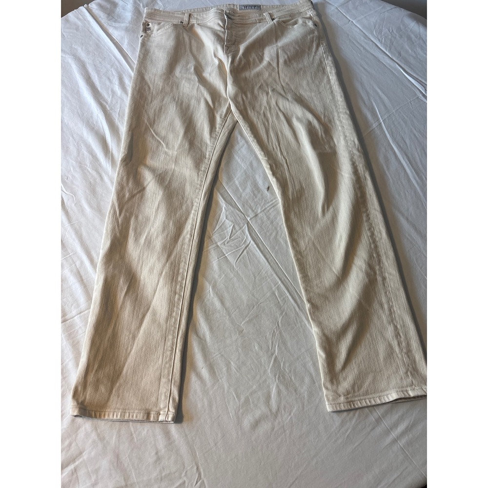 AG Adriano Goldschmied Pants Mens 42R Beige  AG-ED Denim Straight Leg